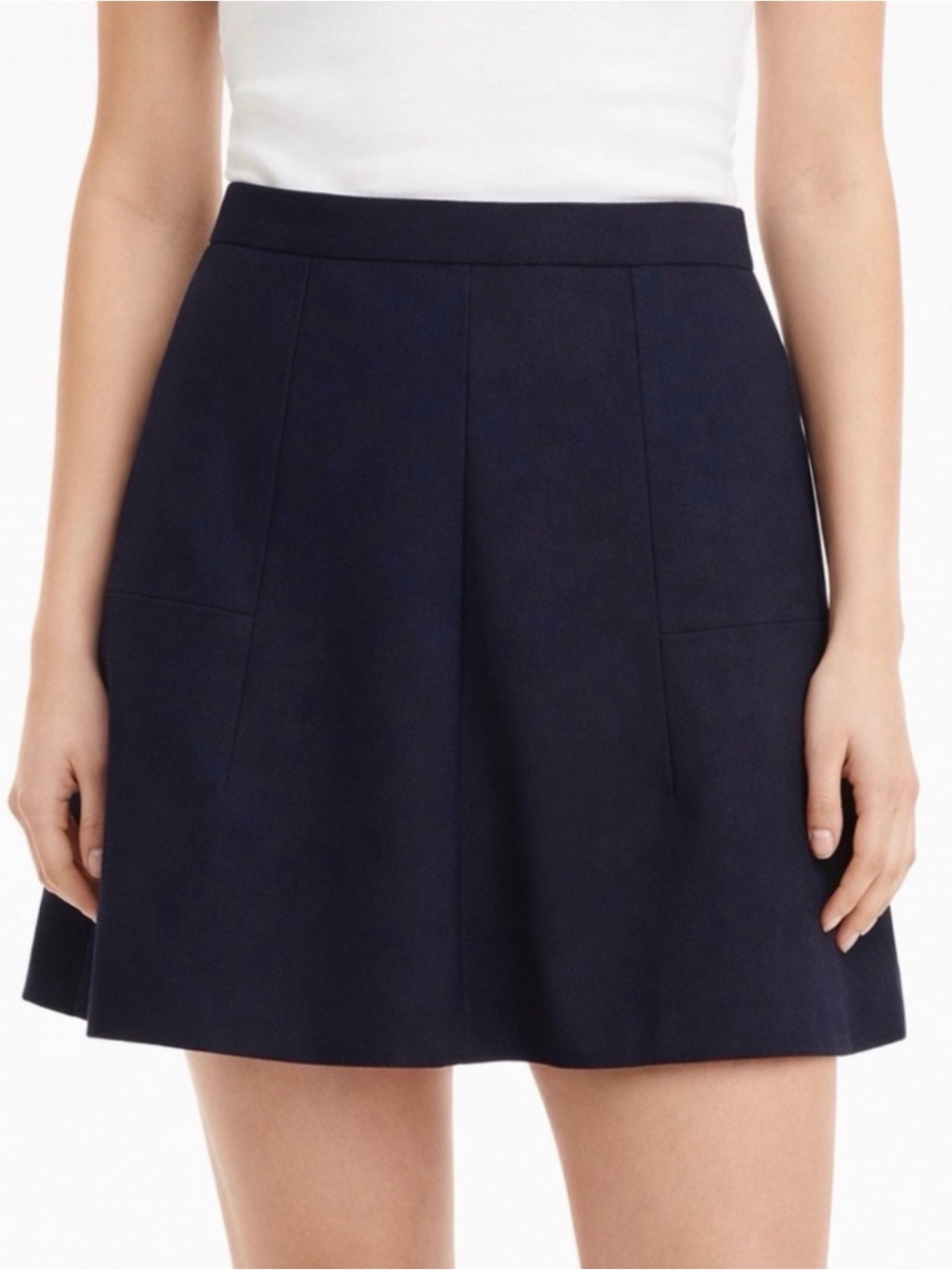 J. Crew Factory Skirt Navy Flared Mini 4